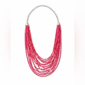 💎 Red Seed Bead Multi Layer Necklace